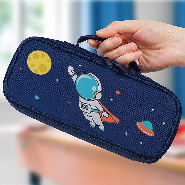Big Capacity Pencil Case Zipper Pencil Pouch Aesthetic for Girls Kids  Adults Pen Case for School Office Blue