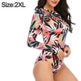 thumbnail image 2 of Traje de surf de manga larga de una pieza, traje de baño femenino con protección solar, traje de buceo de aguas termales, traje de baño sexy, 2xl, 2 of 6