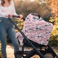 thumbnail image 5 of Renewold Panda Leaf Pink Baby Car Seat Covers Nursing Scarf Car Seat Canopy Shopping Cart Cover and High Chair Cover Protect Babies and Breastfeeding Mothers, 5 of 7