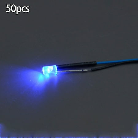 

50x Mini Bulbs Pre Wired Wheat Bulbs Micro Led Red Yellow Blue Warm White 3mm