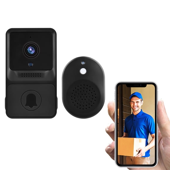 Sonnette de Sécurité Intelligente Haute Résolution 1080P Caméra Vidéo Sans Fil avec Vision Nocturne IR Audio Bidirectionnel Surveillance en Temps Réel