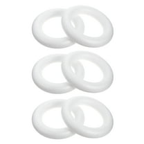 COMPUKAS 6Pcs White Foam Rings for DIY Wedding and Party Decor Crafts