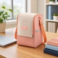 thumbnail image 4 of Insulated Lunch Bag | Lunch Bag with Shoulder Strap | Reusable Insulated Lunch Bag for Women for Work School Picnic | Pink Oxford Cloth, 4 of 6