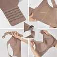 thumbnail image 3 of VISALY Sports Bras for Women Comfortable Ribbed Seamless Bras Wireless Bralettes Adjustable Padded Everyday Bra 3Pc H 5Xl, 3 of 9