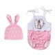 thumbnail image 1 of Pelele Con Cordones De Conejo De Dibujos Animados De Pascua Para Niños Y Niñas Con Sombrero, Traje De 2 Uds Odeerbi LM103-5032, 1 of 6