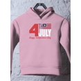 thumbnail image 3 of 4Th July Stripes Flag Hoodie Toddler -Image by Shutterstock,  5 Toddler, 3 of 4