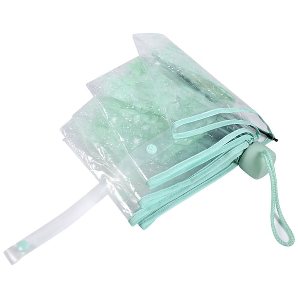 Paraguas de Flores de Cerezo, Paraguas de Burbuja de Cúpula Transparente Paraguas de Princesa de Moda Paraguas de Vije Transparente Plegable de Flor de Cerezo Para Niñas Y