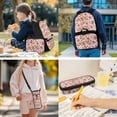 thumbnail image 3 of Yspwyqan Girls Backpack and Lunch Box Set, Pink Capybara Strawberry Backpack Set for School Ages 6-8, Trendy Double Zip Front Pocket Purse for Back to School Gifts, 3 of 7