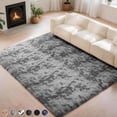 thumbnail image 1 of CozyDesg 5ft x 8ft Area Rugs, Soft Fluffy Area Rugs Floor Mat Floor Rugs for Living Room Bedroom Modern Decor Carpet, Dark Grey, 1 of 7