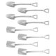 thumbnail image 4 of 1 Set 8PCS Shovel Forma Spoons Cucharas de acero inoxidable Spoons Spmoons Sandmelon Cucharas (Plata), 4 of 6