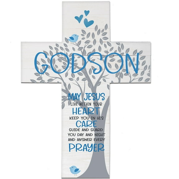 Godson Baptism Pallet Wall Cross