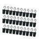 thumbnail image 1 of 60 PCS Drapery Iron Rings Anti-skid Curtain Clips with Hooks (Black), 1 of 3