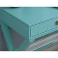 thumbnail image 2 of Riverbay Furniture Pine MDF Blue Writing Desk Rectangular 44", 2 of 15