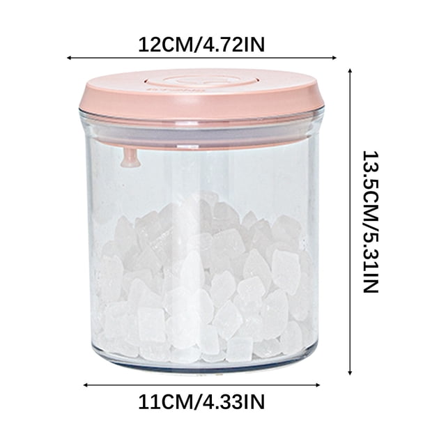 Plastic Storage Jars With Airtight Lids 4-Sided Locking Lid Rectangular Dry Food Container For Nuts Candy Barley Rice Pasta Cereal Coffee