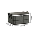 thumbnail image 5 of Oggfader Fabric Storage Bin with Lid, Collapsible Closet Organizer Bins with Handles, Stackable Storage Cubes for Bedroom, Dorm, Apartment - 14x10x8 Inch, Non-Woven, 5 of 6
