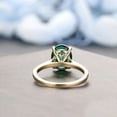 thumbnail image 4 of 1. 5 Ct Oval Cut Simulated Green Emerald 4 Prong Solitaire Ring 14K Yellow Gold Plated -12, 4 of 4