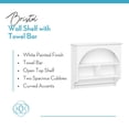 thumbnail image 5 of RiverRidge Bristol Bathroom and Laundry Arch Wall Mount Storage Medicine Cabinet Shelf with Towel Storage Bar - White, 5 of 7