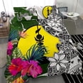 thumbnail image 3 of New Caledonia Custom Personalised Bedding Set White - Turle Plumeria Banana, 3 of 6
