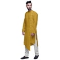 thumbnail image 6 of Atasi Round Collar Kurta Shirt Solid Long Sleeve Kurta For Men Casual Wear, 6 of 7