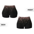 thumbnail image 3 of Rocae Rose Gold Glitter1 for Women's Quick-Dry Running Shorts,Ladies Active Athletic Apparel Yoga Workout Gym Running Volleyball Spandex Shorts XX-Large, 3 of 9