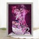 thumbnail image 4 of Hilo de bordar de algodón ecológico completo Wdftyju obra de arte de punto de cruz de gato Alice 11CT 40x55cm, 4 of 9