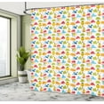 thumbnail image 5 of Ambesonne Cartoon Shower Curtain, Clouds Balloons Airplanes, 69"Wx70"L, Multicolor, 5 of 5