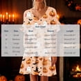 thumbnail image 3 of FAHXNVB Women's Halloween Nightgowns Ghost Pumpkin Print V Neck Mini Sleepshirts Ruffle Short Sleeve Loungewear PJs Dress with Pocket S-XXL, 3 of 4