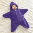 thumbnail image 2 of EnJoCho Baby Starfis𝗁 Onesi𝖾, Cozy Star Baby Swaddle Bag, Baby Soft Fleece Romper, Fall Winter Warm Outfits 3-12M, 2 of 5