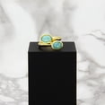 thumbnail image 2 of Anillo para Mujer con Cristal Fino Swarovski en forma de Oval–  Bañado en Oro 14k– Anillo Elegante y Brillante-Aretes de Mujer de Moda, Joyería para Mujer de Moda– Regalo especial Ortiz Espinosa Temporada, 2 of 3