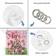 thumbnail image 3 of Valentine's Day Shower Curtain Set - Long 72" x 84" Washable Bathtub Curtain with 12 Hooks, Funny Dogs Love Roses Spring Pink Plaid Waterproof Fabric Stall Shower Curtains for Bathroom/Bathtub Décor, 3 of 6