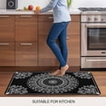 thumbnail image 5 of Black Boho Door Mat&nbsp;Indoor Outdoor Entrance,Non Slip Small Rug for Kitchen Bathroom Entryway Rug,Retro Farmhouse Neutral Abstract Geometric Washable Doormat Floor Mat 18x30 Inch, 5 of 8