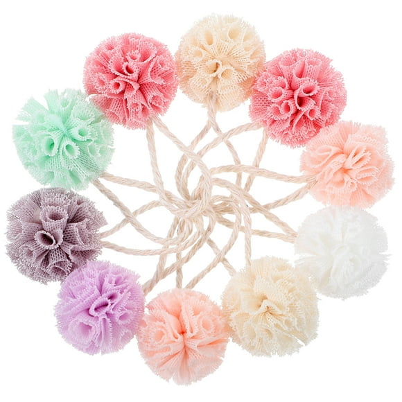 KAKOWELY 10 esponjas de baño para casa de muñecas, microbolas de baño con diseño de paisaje.