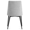 thumbnail image 5 of CHITA Upholstered Dining Chairs with Low Back Set of 2 for Kitchen Island, Metal Legs, Fabric in Cloud, 5 of 15