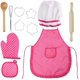 thumbnail image 1 of Juego de chef de 11 piezas, juego de rol de disfraz de cocina, delantal para niñas con gorro de chef, 1 of 2