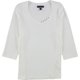thumbnail image 1 of Karen Scott Blusa de jersey con ribete de botones para mujer, blanco, 2X, 1 of 1