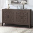thumbnail image 2 of Gzxs Sideboard Buffet Cabinet, Modern Mid-Centry Buffet Storage Cabinets with Adjustable Shelves, Wooden Credenza Accent Cabinet for Dining Room, Living Room, Entryway (Coffee), 2 of 8
