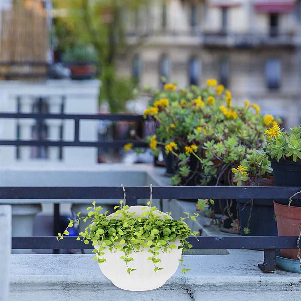 4 Sets Wall Plant Holder Wall Resin Flower Pot Balcony Plant Planter Wall Hanging Plant Pot