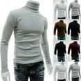 thumbnail image 1 of Men's Warm Sweater Turtleneck Sweater Fashion Tide Models Fitted Pullovers, 1 of 5