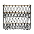 thumbnail image 1 of Layer Functional Storage Rack Hand Woven Net Wooden Rod Transparent Mesh Hanging Design for Baby Children Bedroom Nursery Organizer, 1 of 5