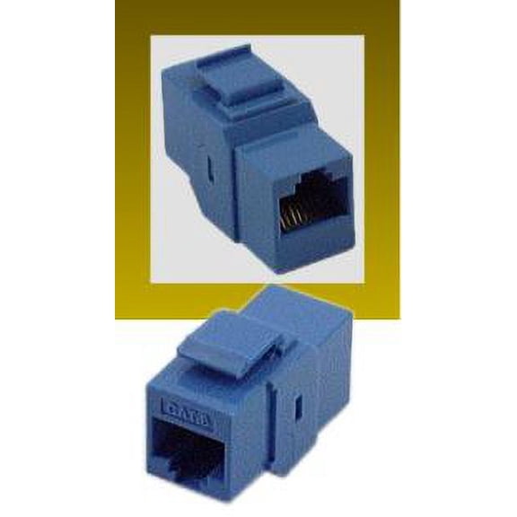IEC RJ4508F-F-MBUL6 RJ4508 Keystone Connector Female to Female Category 6 Blue