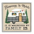 thumbnail image 2 of Stupell Industries Happiness Where Family Is Uplifting Plaid Camping Van Graphic Art Gray Framed Art Print Wall Art, Design by Deb Strain, 2 of 5