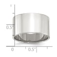 thumbnail image 2 of 925 Sterling Silver Polished Flat Band Lightweight 12mm Flat Size 8.5 Band Ring Ring for Women and Men, 2 of 2