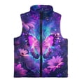 thumbnail image 4 of Uorisanigo Fleece Jacket Vest for Girl & Boys Lightweight Sleeveless Full Zip Warm Outwear with Pockets Soft Cozy Purple Butterfly Floral Waistcoat for Fall Winter Layering Size 2-12, 4 of 7