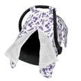thumbnail image 2 of Naloa Lavender Flowers Baby Car Seat Cover, Breathable Baby Carrier Cover, Multiuse Baby Carrier Cover & Nursing Breastfeeding Cover, 2 of 5