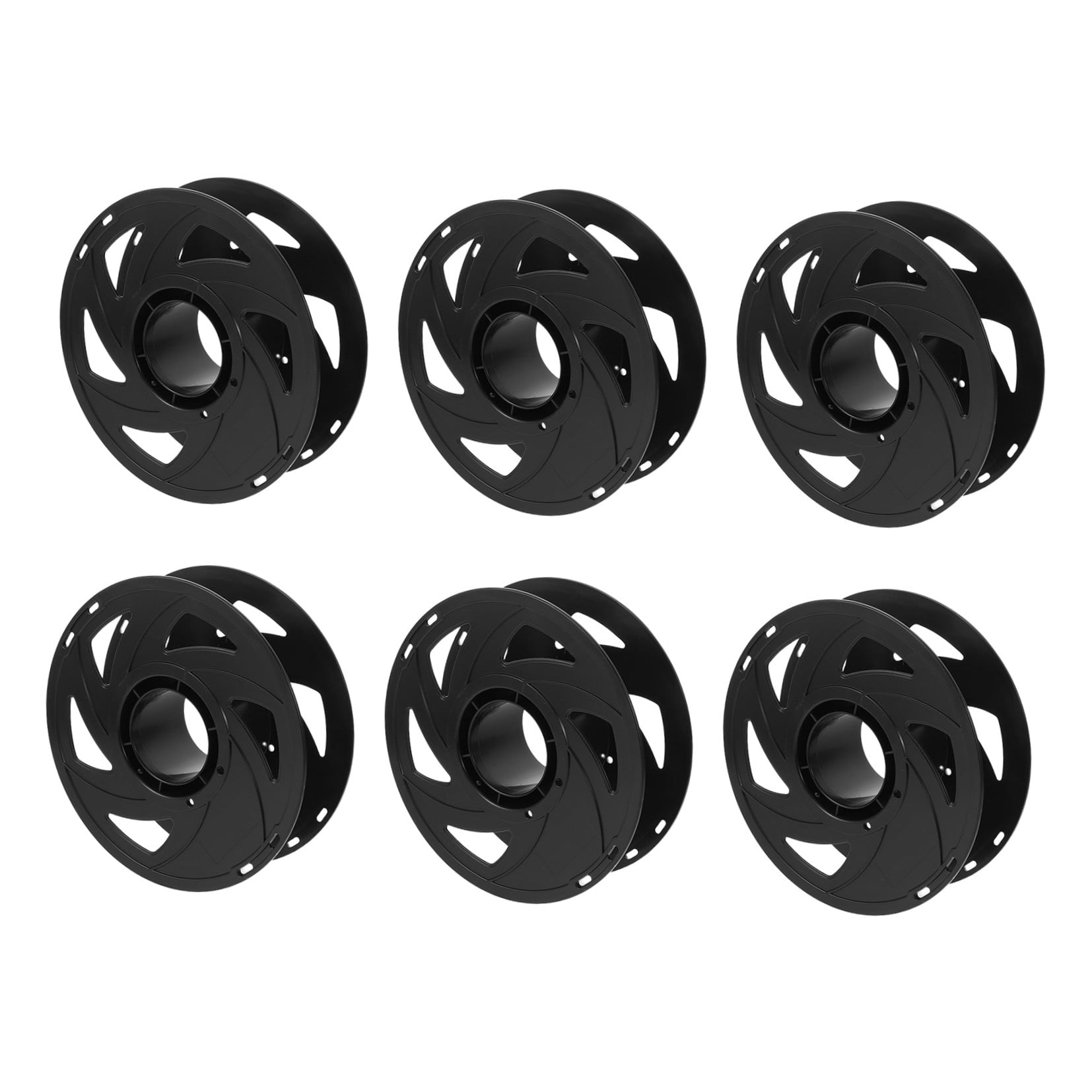 LOLIPPYY 6-Pack Reusable Black Plastic Filament Spool Holder Rack for 3D Printers Compatible with Most Models