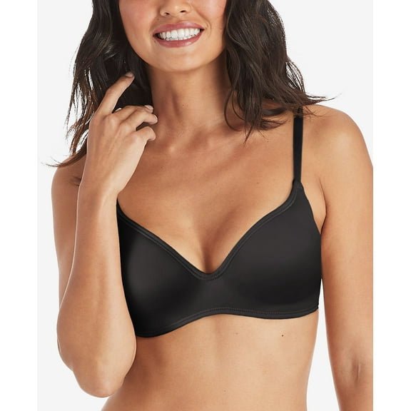 Maidenform Wirefree Demi Bra DM0799 with Natural Lift. - Black, Size 38B