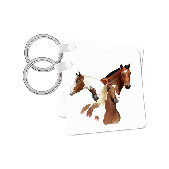 3dRose, Horses, set of 2 Key Chains