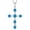 03-aquamarine-Mar, variant on VESITIM Cross Necklace for Women 925 Sterling Silver Jesus Christian Cross Pendant July Birthstone Created Ruby Religious Faith Jewelry Gift