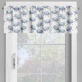 thumbnail image 2 of Ambesonne Spaceship Valance Pack of 2, Flying Saucers and Stars, 54"X18", White and Pale Ceil Blue, 2 of 5