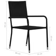 thumbnail image 4 of vidaXL Garden Dining Chairs 2 pcs Stackable Black Poly Rattan, 4 of 4